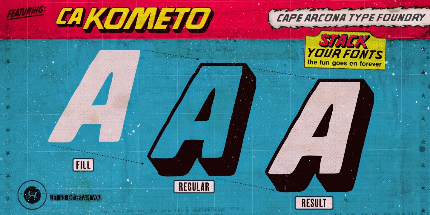 Пример шрифта CA Kometo #5